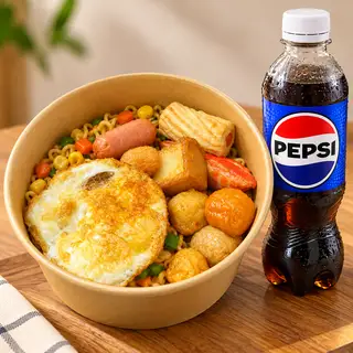 Hình ảnh Combo Thập cẩm 2 mỳ trứng ốp+ Pepsi