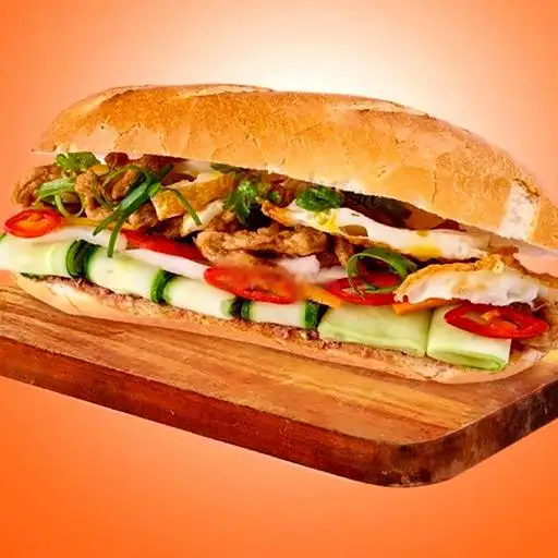 Bánh mì chả cá trứng - 35.700 ₫ tại Bánh Mì Chả Cá Biển Má Hải - Nghĩa Phát