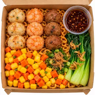 Hình ảnh Mì trộn tam viên - sốt Nhà Bi