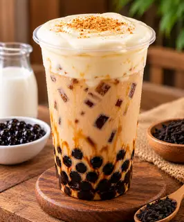 Hình ảnh Trà sữa truyền thống kem muối