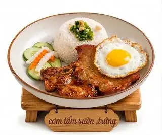 Hình ảnh (Tặng trứng) Cơm Sườn