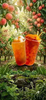 Bộ Đôi Thanh Mát 2 ( Trà Vải + Trà Đào Cam Sả) - 68.000 ₫ tại Trà Sữa Hong Kong Baley Tea - Trần Quốc Thảo