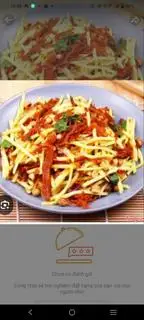 Hình ảnh gỏi xoài khô bò da heo giòn 