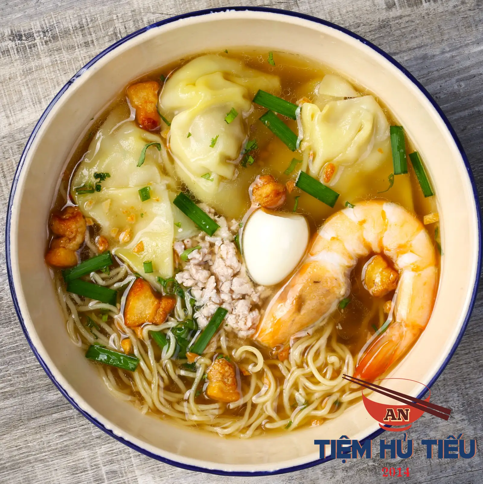 Mì hoành thánh tôm trứng - 65.000 ₫ tại Tiệm Hủ Tiếu An - Tân Kỳ Tân Quý