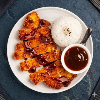 Hình ảnh Cơm trộn thịt heo chiên xù