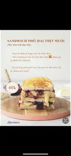 Hình ảnh Sandwich Phô Mai Thịt Muối