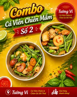 Combo Cá Viên Chiên Nước Mắm Số 2 - 138.000 ₫ tại Tường Vi - Cá Viên Chiên Nước Mắm, Trứng Non & Chân Gà Sốt Thái - Đoàn Văn Bơ