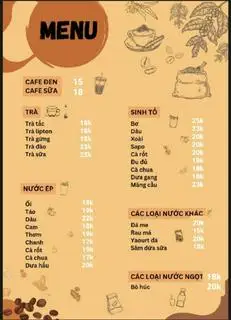 menu nước  - 15.000 ₫ tại Dì Phụng Quán - Trần Bá Giao