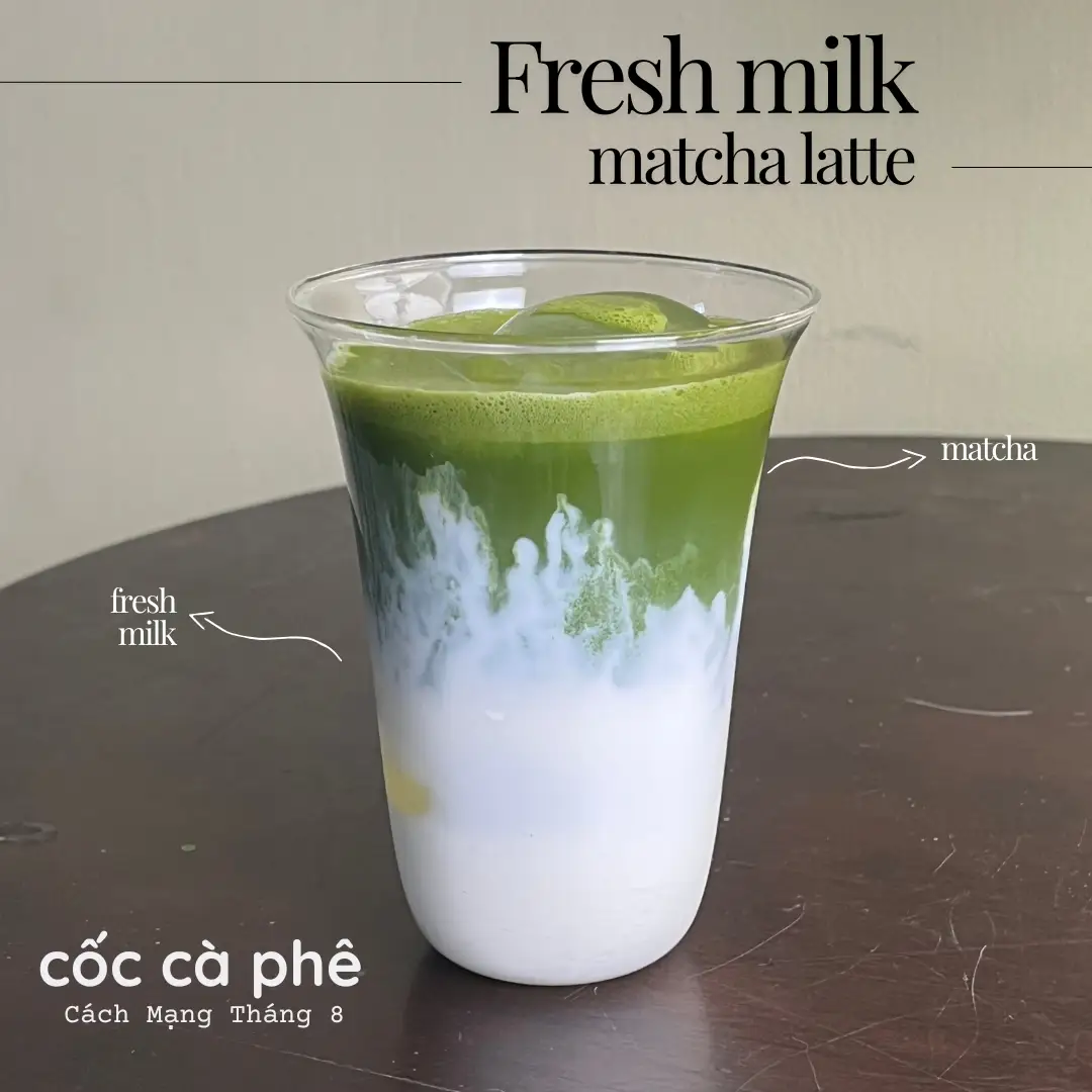 Matcha sữa tươi - 39.900 ₫ tại Cốc Cà Phê - Matcha Latte - Cách Mạng Tháng 8
