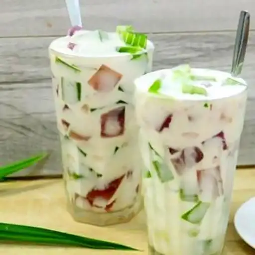 Hình ảnh Sữa chua trân châu hạt lựu thạch cốt dừa