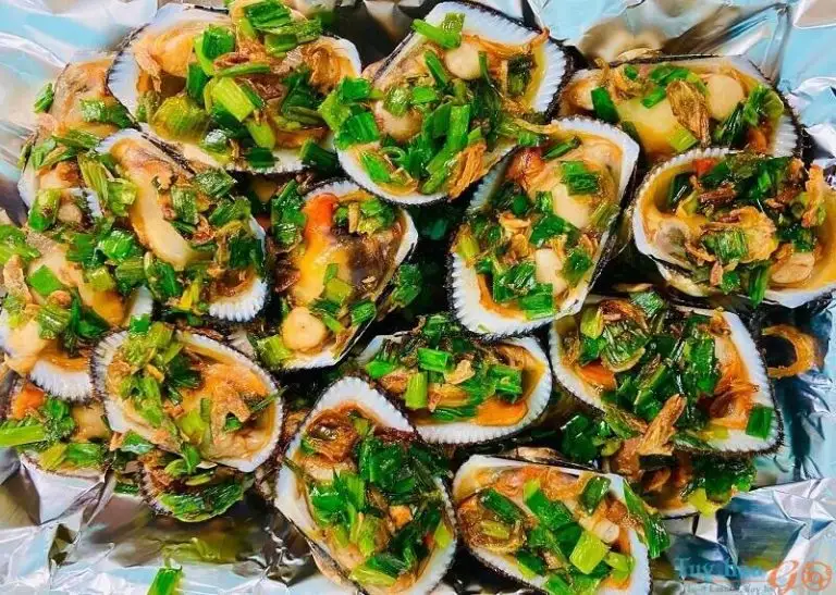 Hình ảnh sò lông nướng mỡ hành 