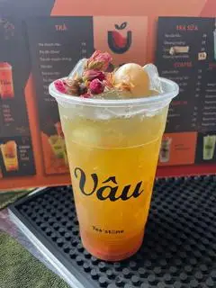 Trà vải hoa hồng - 32.000 ₫ tại Vâu Coffee - Trà Sữa, Trà Trái Cây Tinh Hoa Trà Bảo Lộc - Khu Dân Cư Trung Sơn