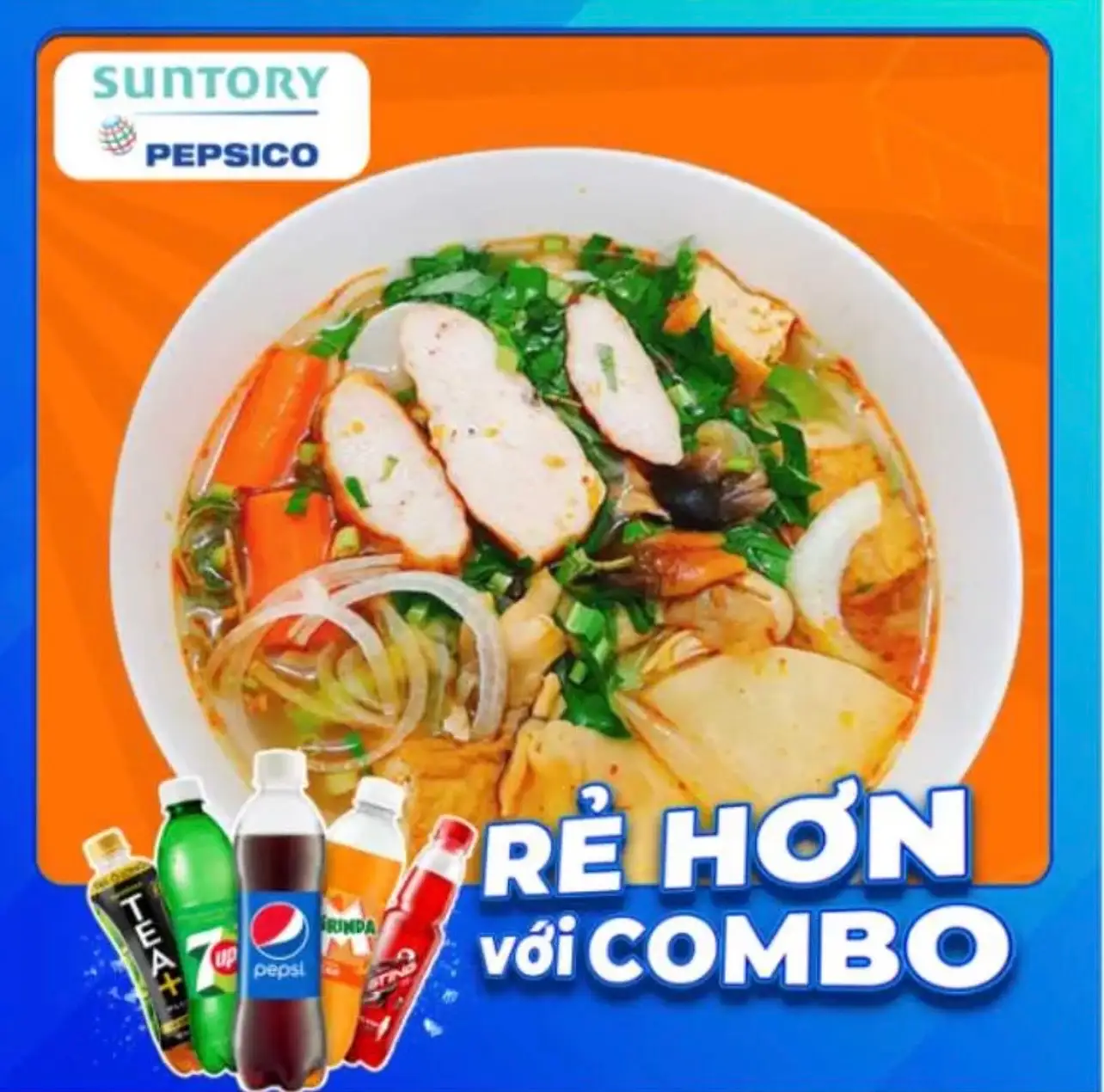 Hình ảnh Bún Huế Chay + Pepsi