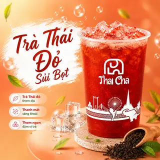 Hình ảnh Trà Thái Đỏ Sủi Bọt - Size L (700ml)