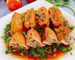 Đậu hủ dồn thịt sốt cà  - 55.000 ₫ tại Bún Bò Sụn ATai - Nguyễn Hữu Thọ