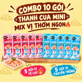 Hình ảnh [DEAL SỐC] Combo 10 Gói Thanh Cua Mini Mix 2 Vị Thơm Ngon