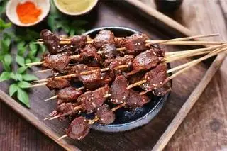 Hình ảnh Mề gà nướng cay 3 xiên
