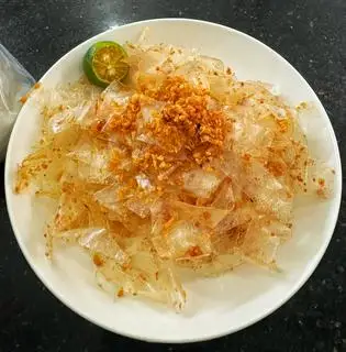 Bánh tráng dẻo trộn sate tỏi phi - 18.000 ₫ tại Mèo Tròn - Bông Lan Trứng Muối & Bánh Tráng - Điện Biên Phủ