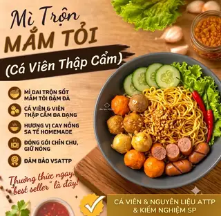 Mì trộn cá viên chiên mắm tỏi MIX 1 - 70.000 ₫ tại Anna Food - Mì Trộn, Chân Gà Sốt Thái & Cá Viên Chiên - Vân Côi