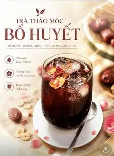 Trà bổ huyết dưỡng nhan - ly lạnh - 50.000 ₫ tại An Nam Y Quán - Matcha, Coffee & Trà Thảo Mộc Dưỡng Sinh - Điện Biên Phủ