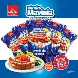 Hình ảnh Xúc xích Mavinia túi 500g/10 cây (chiên trước khi sử dụng)