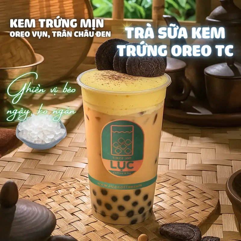 Trà Sữa Kem Trứng Oreo Trân Châu  - 35.100 ₫ tại Lục Cafe - Trường Sa