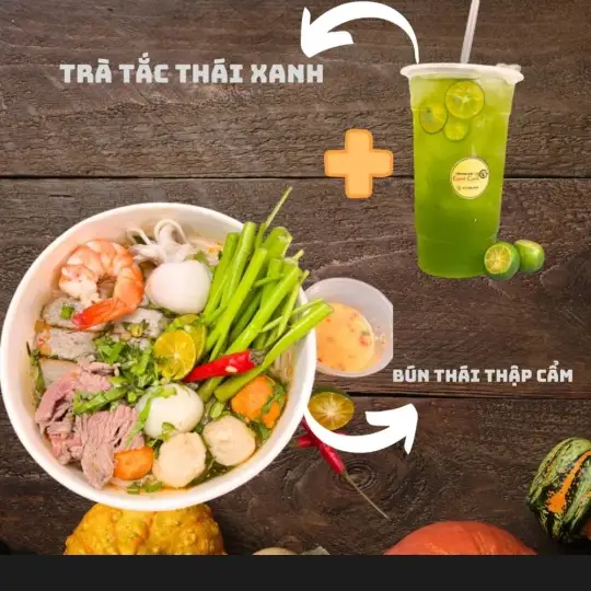 combo 1bun thái FULL TOPIN+1tra thái đỏ - 79.000 ₫ tại Bún Mắm Cô Hai Miền Tây - Đường Số 4