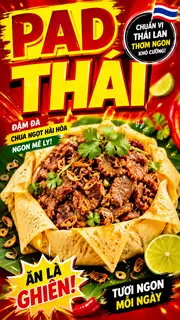 pad thái bò  - 71.000 ₫ tại S.Mi - Mì Trộn Pad Thái - Chung Cư Cống Quỳnh