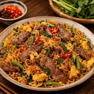 Hình ảnh mì xào bò trứng 
