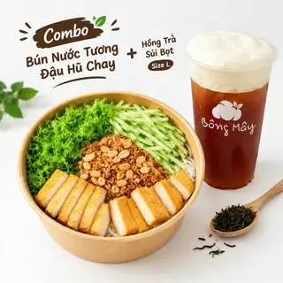 Hình ảnh Combo Bún Nước Tương Chay + Trà Nếp Sủi Bọt