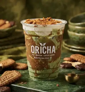 Matcha Latte Sốt Biscuff Creamcheese - 55.000 ₫ tại ORICHA - Matcha, Tea & Coffee House - Trần Quang Khải