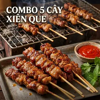 Hình ảnh Combo 5 Cây Thịt Nướng Xiên Que Hà Nội