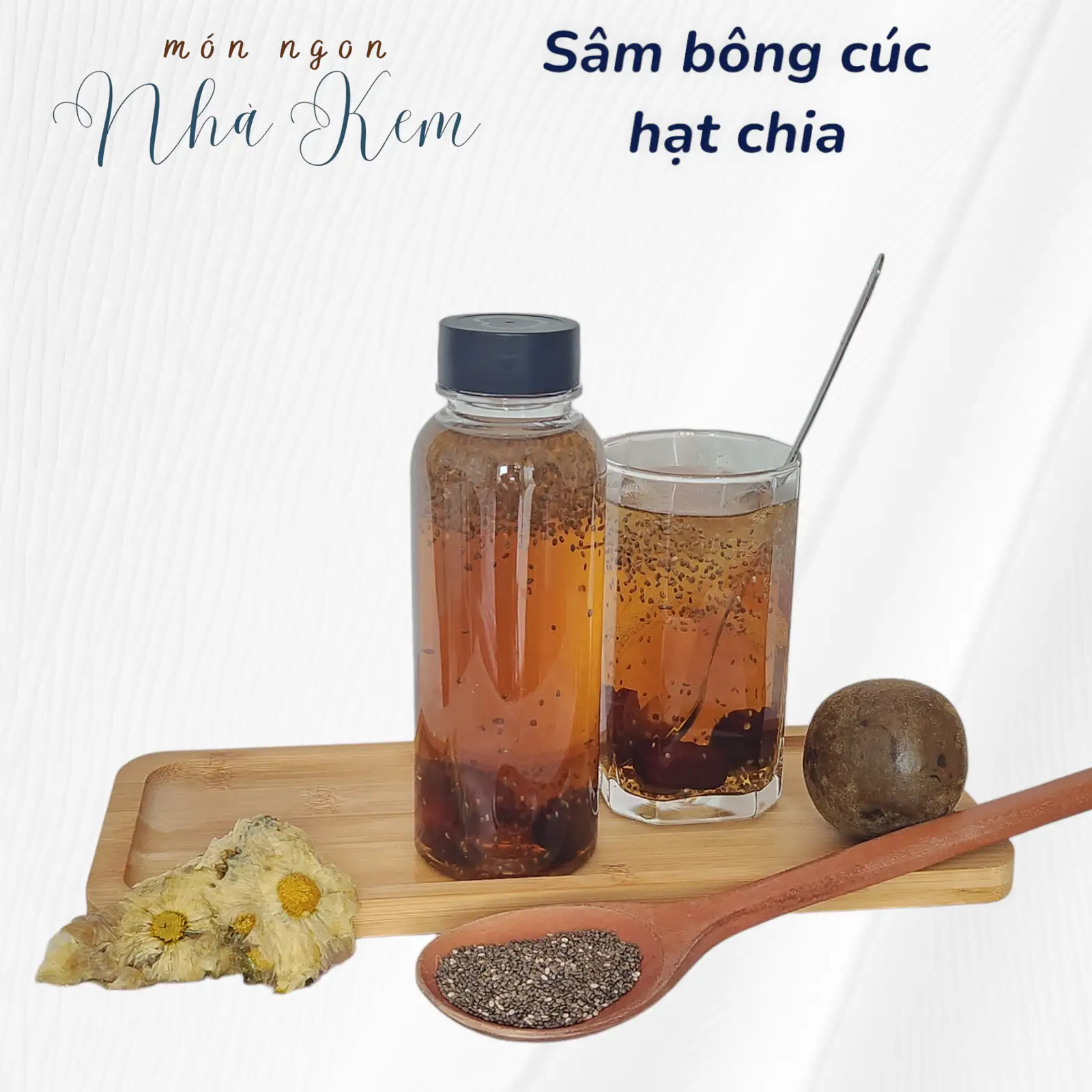 Nước Sâm Bông Cúc - Hạt Chia - 20.000 ₫ tại Sữa Hạt - Món Ngon Nhà Kem - Lê Văn Lương