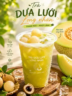Hình ảnh Trà Dưa Lưới Long Nhãn
