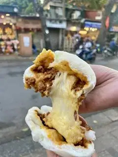 Hình ảnh bánh bao Xá xíu Phô mai  tan chảy ( bánh bao của Phề Ca ) 