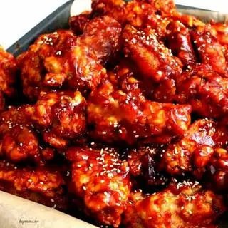 Hình ảnh Gà Popcorn Sốt Cay Truyền Thống 
