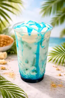 Hình ảnh Latte Biển Xanh Tropical Kem Muối  – Latte Sữa Trái Cây Nhiệt Đới