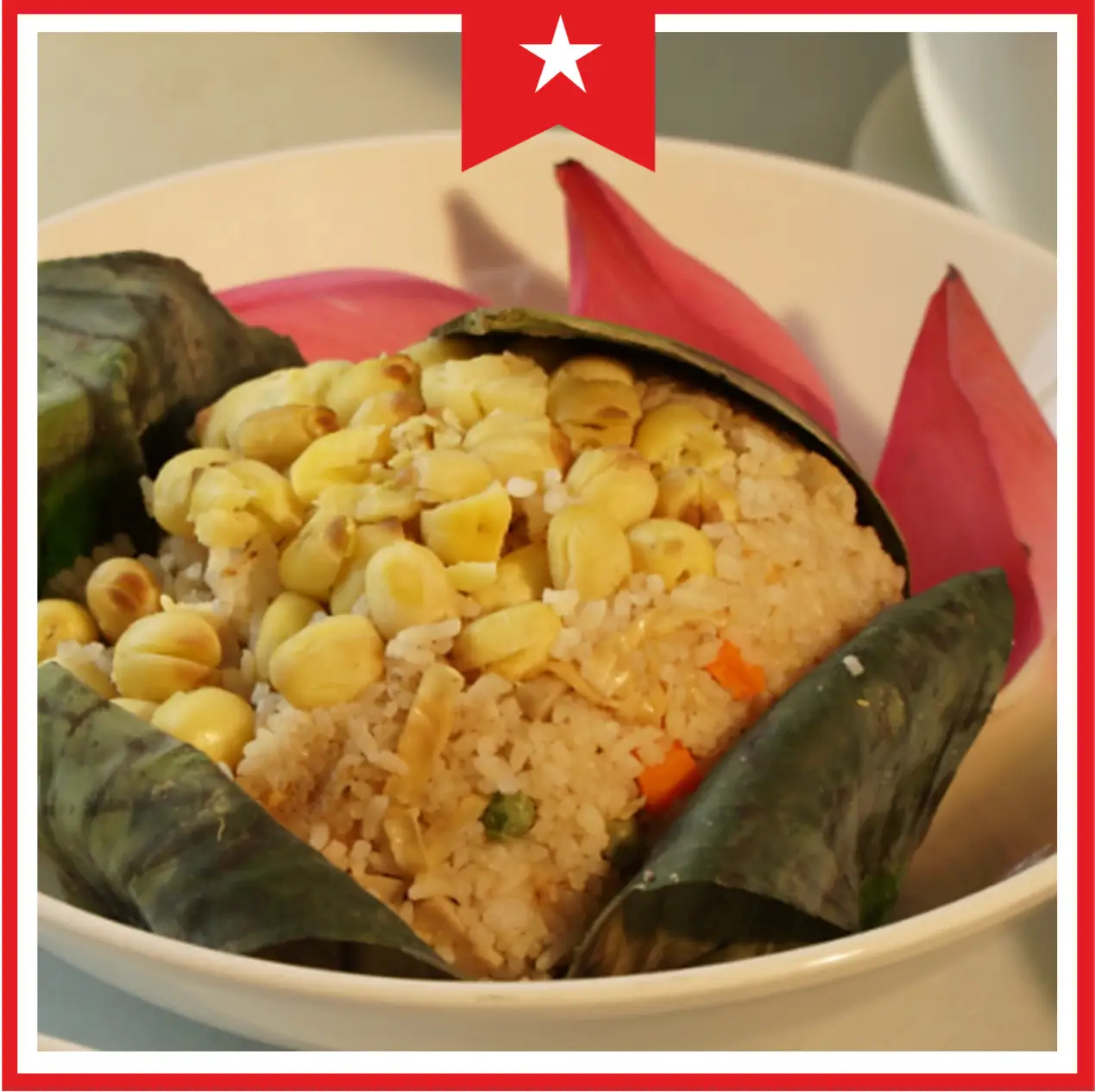 Cơm lá sen chay - Rice wrapped in lotus leaf - 79.000 ₫ tại Nhà Hàng Chay An Duyên - Nguyễn Tri Phương