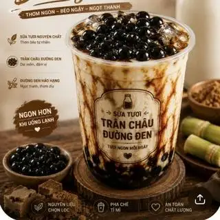 Hình ảnh Sữa tươi trân châu đường đen