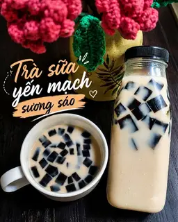Hình ảnh Trà sữa yến mạch sương sáo