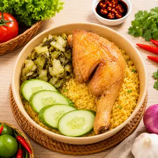 Hình ảnh Com Ga Xoi Mo