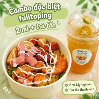 Hình ảnh Combo mì trộn đặc biệt full topping 2 mì - trà tắc hoa nhài