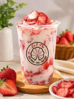 Hình ảnh Sữa tươi dâu sấy