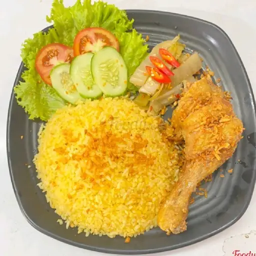 Com ga sốt bơ tỏi đùi  - 58.000 ₫ tại Cơm Gà Xối Mỡ - Tân Hòa Đông
