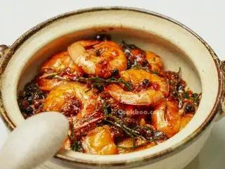 Hình ảnh cháo trắng tôm rim