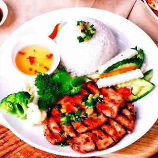 Hình ảnh CƠM RANG SƯỜN NƯỚNG