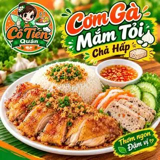 Hình ảnh Cơm gà mắm tỏi - chả hấp