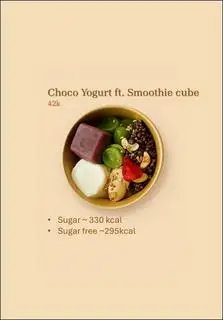 Hình ảnh Choco yogurt ft smoothie cube_ ngũ cốc gạo lứt choco và viên sinh tố