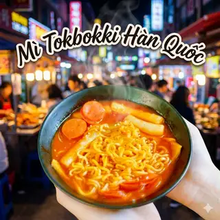 Mì Tokbokki Sốt Cay Hàn Quốc (Xúc Xích, Tôm Cá Viên Bọc Trứng, Bắp/Cải Thảo, Chả Cá Hàn Quốc) (Áp Mã Giảm Giá Của Quán Nhé) - 59.000 ₫ tại Phương BaBy 2 Quán - Tàu Hũ Singapore, Bánh Tokbokki & Cháo - 136 Huỳnh Văn Nghệ