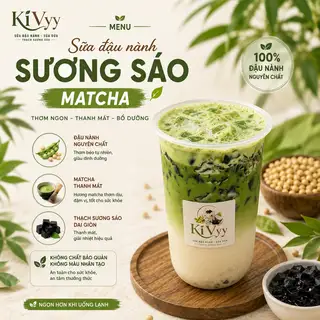Hình ảnh Sữa đậu nành sương sáo matcha